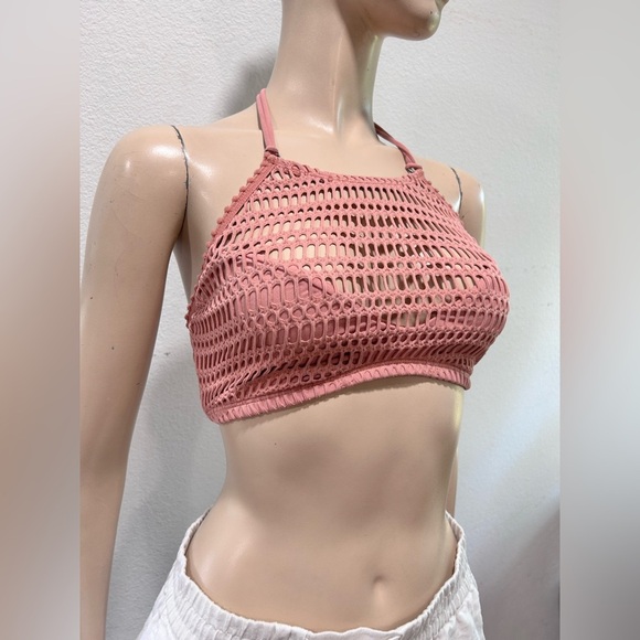 Robin Piccone Dusty Pink Crochet Bandeau - Picture 11 of 16